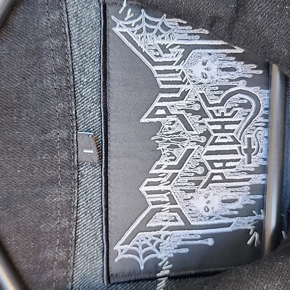 Misfits Pull The Plug Patchea Black Denim Vest - Picture 3 of 5